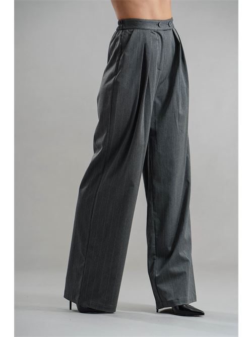 Pantalone gessato in lurex Twenty Fourhaitch | NORMA PANTSGRIGIO LUREX